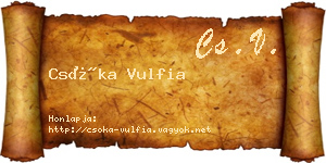 Csóka Vulfia névjegykártya